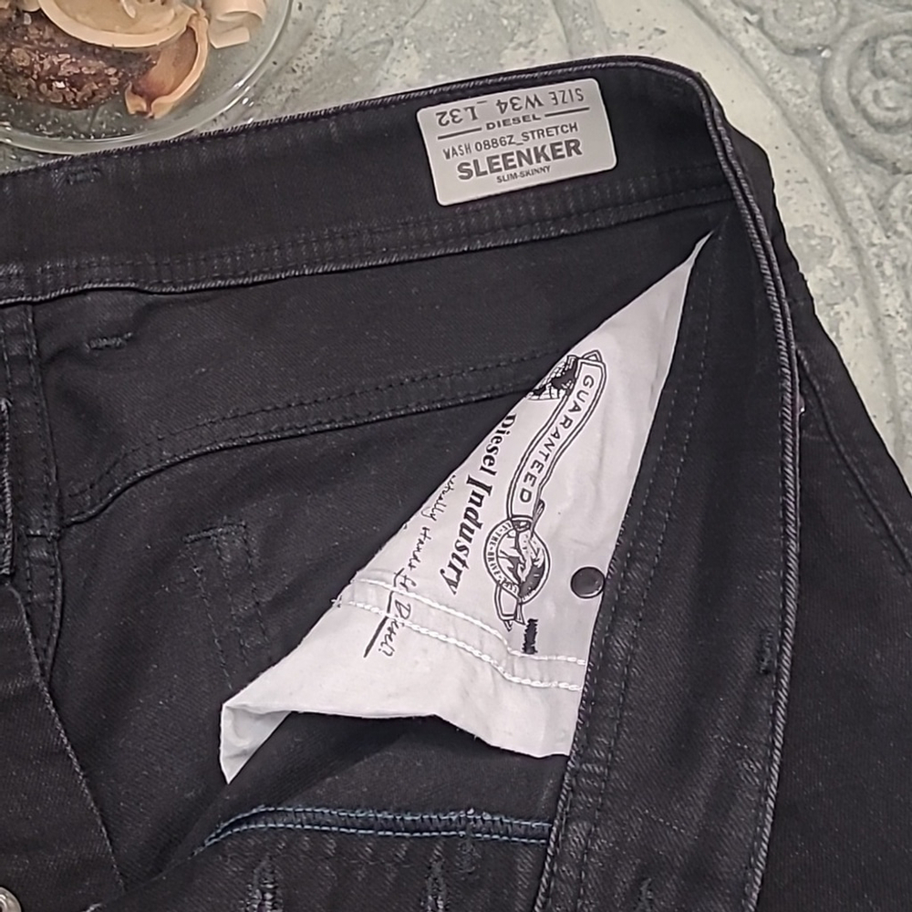 Diesel Men’s Black Slim Jeans - Picture 7 of 11
